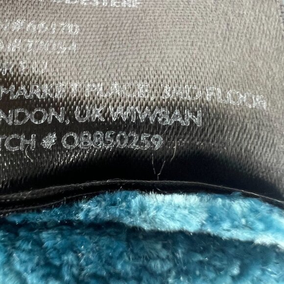 Urban Outfitters S Chenille 1/4 Zip Sweater Blue Colorblock Retro 90s Cozy - Picture 6 of 8